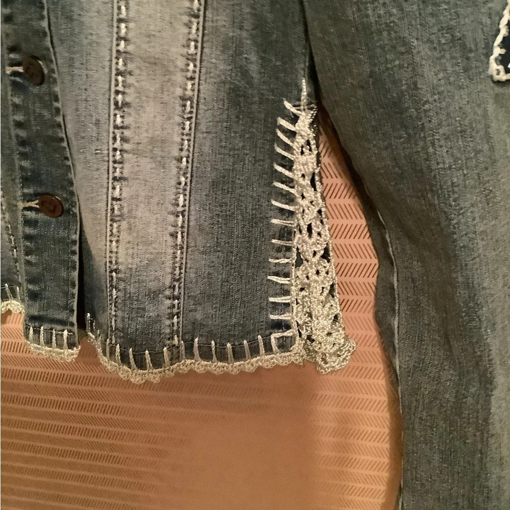 CREST~VINTAGE~BOHO~JEAN JACKET~S~ - Picture 7 of 16